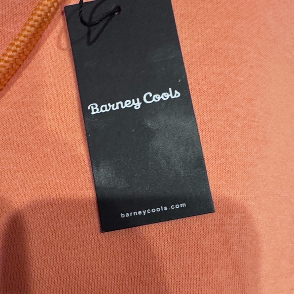 New Barney Cools Men’s Medium Orange Hooded Sweatshirt - Picture 4 of 9